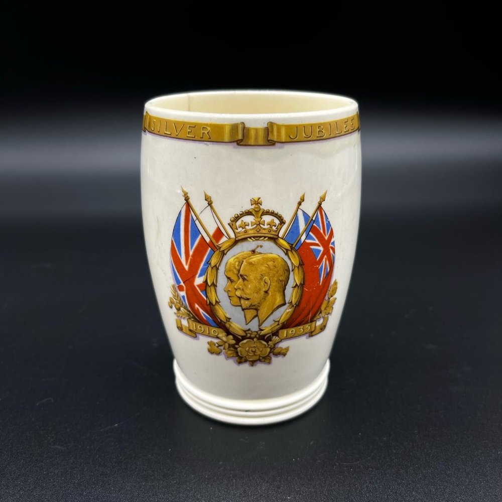 Vintage 1935 King George V Silver Jubilee Commemorative Mug Mintons England